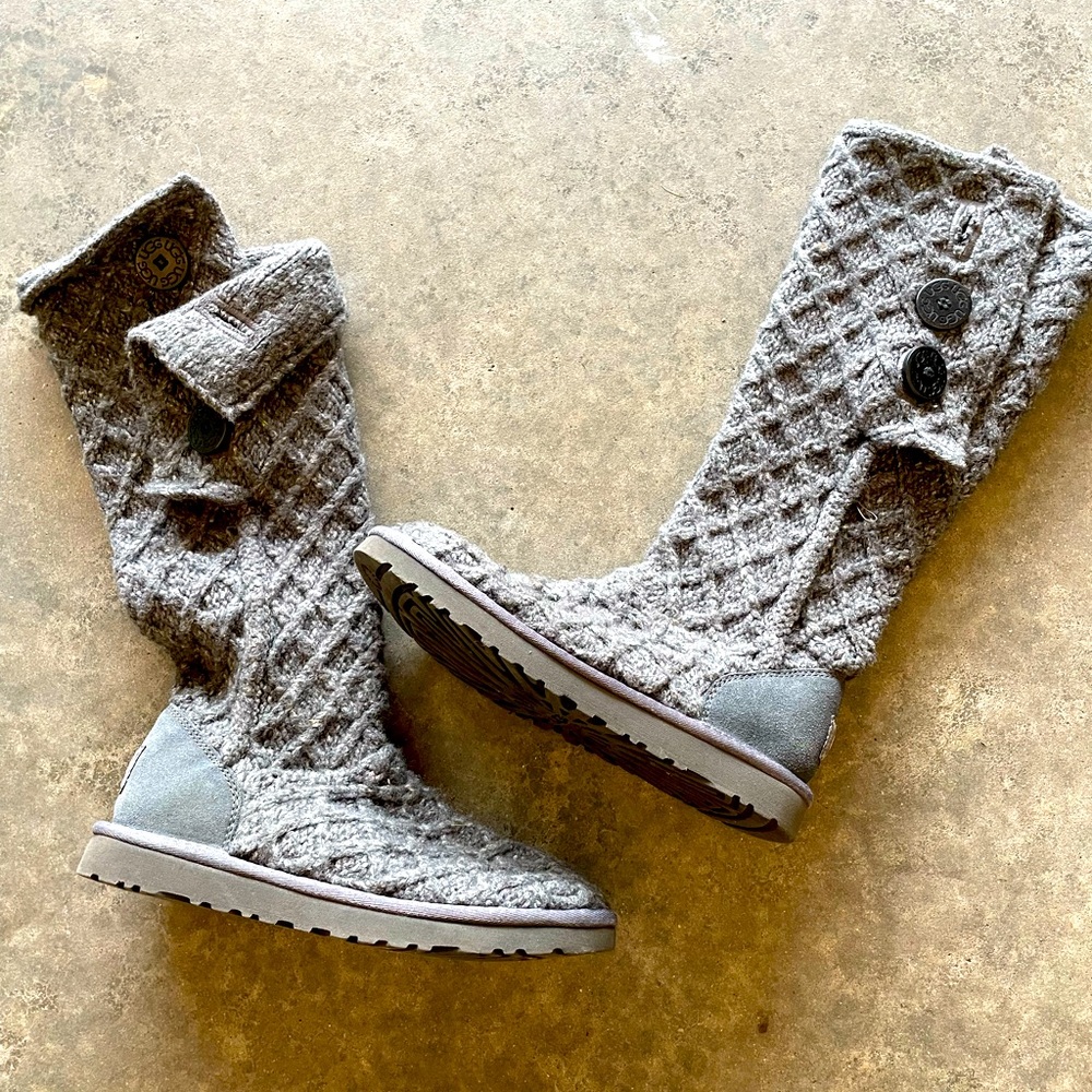 Ugg Australia Fabric Tall Boots with Buttons